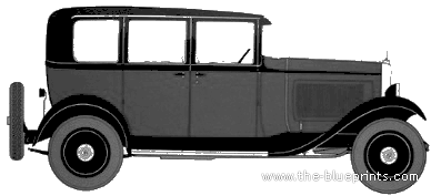 Citroen C4 Conduite Interieure (1929) - Ситроен - чертежи, габариты, рисунки автомобиля