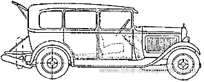Citroen C4 F Familiale (1931) - Ситроен - чертежи, габариты, рисунки автомобиля