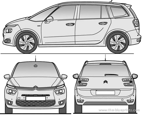 Citroen C4 Grand Picasso (2013) - Citroen - drawings, dimensions, pictures of the car