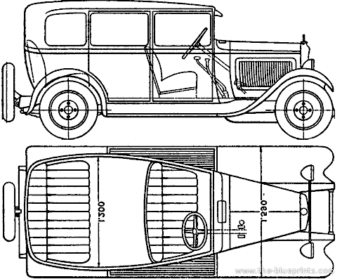 Citroen C4 L Berline (1932) - Citroen - drawings, dimensions, pictures of the car