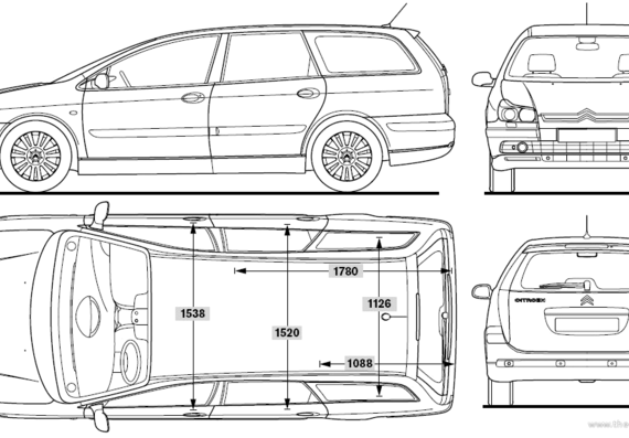 Citroen C5 Break (2007) - Citroen - drawings, dimensions, pictures of the car