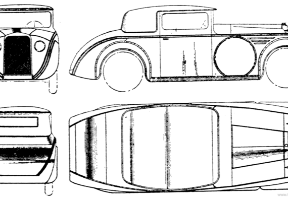 Citroen C6 Coupe (1929) - Citroen - drawings, dimensions, pictures of the car