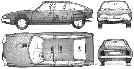 Citroen CX (1976) - Citroen - drawings, dimensions, pictures of the car