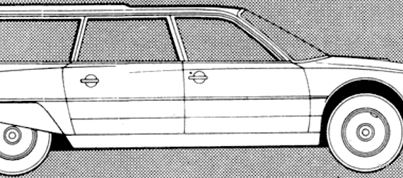 Citroen CX 2400D Familiale (1981) - Ситроен - чертежи, габариты, рисунки автомобиля