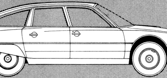 Citroen CX 2500 D Super (1980) - Ситроен - чертежи, габариты, рисунки автомобиля