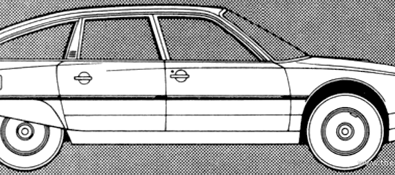 Citroen CX Pallas (1981) - Ситроен - чертежи, габариты, рисунки автомобиля