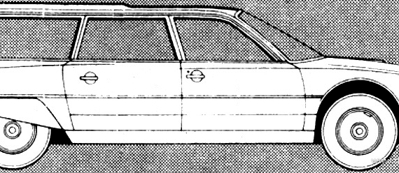 Citroen CX Reflex Familiale (1981) - Ситроен - чертежи, габариты, рисунки автомобиля
