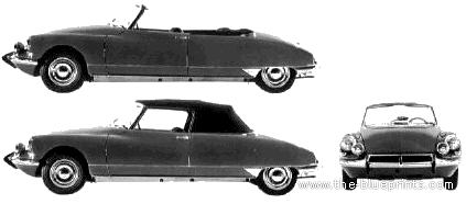 Citroen DS19 Decapotable (1967) - Citroen - drawings, dimensions, pictures of the car