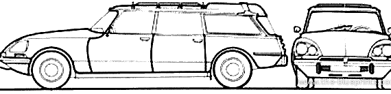 Citroen DS21 Familalle (1970) - Citroen - drawings, dimensions, pictures of the car