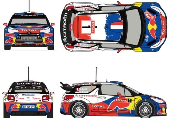 Citroen DS3 WRC (2012) - Citroen - drawings, dimensions, pictures of the car