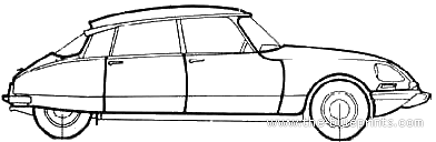 Citroen DS 20 - Ситроен - чертежи, габариты, рисунки автомобиля