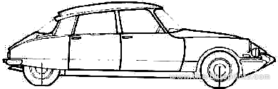 Citroen DS 21 - Ситроен - чертежи, габариты, рисунки автомобиля
