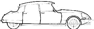 Citroen DS 23 - Ситроен - чертежи, габариты, рисунки автомобиля