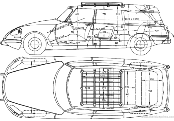 Citroen DS Estate - Citroen - drawings, dimensions, pictures of the car