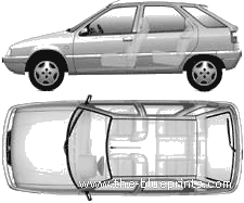 Citroen FK (ZX China) (2005) - Ситроен - чертежи, габариты, рисунки автомобиля