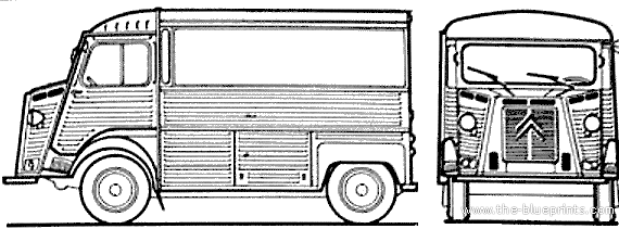 Citroen HY 1600 - Ситроен - чертежи, габариты, рисунки автомобиля