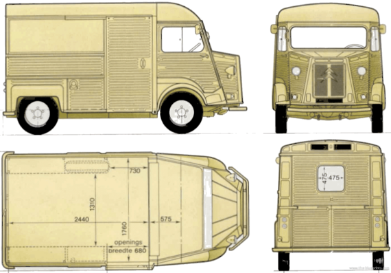 Citroen H (1980) - Citroen - drawings, dimensions, pictures of the car