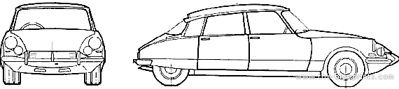 Citroen ID 19 - Ситроен - чертежи, габариты, рисунки автомобиля