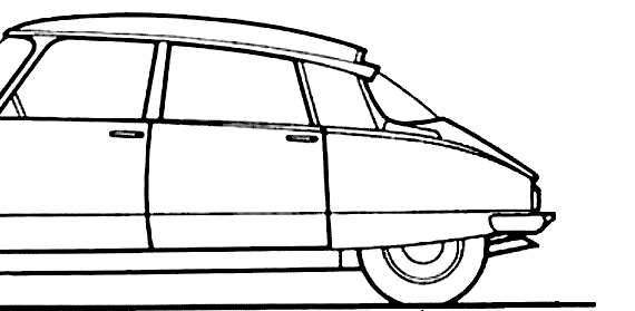 Citroen ID 19 B (1967) - Ситроен - чертежи, габариты, рисунки автомобиля