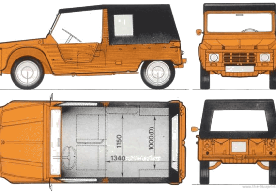 Citroen Mehari (1980) - Citroen - drawings, dimensions, pictures of the car