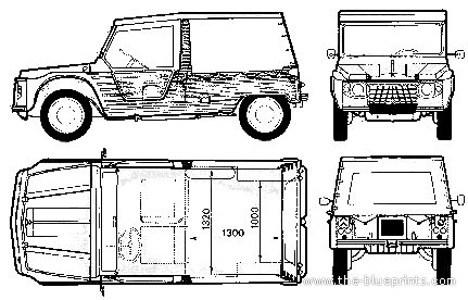 Citroen Mehary (1974) - Citroen - drawings, dimensions, pictures of the car