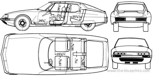 Citroen SM (1973) - Citroen - drawings, dimensions, pictures of the car