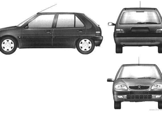 Citroen Saxo - Citroen - drawings, dimensions, pictures of the car