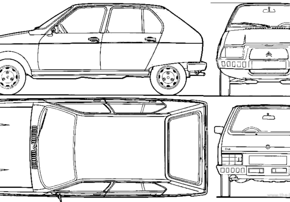 Citroen Visa Special (1978) - Citroen - drawings, dimensions, pictures of the car