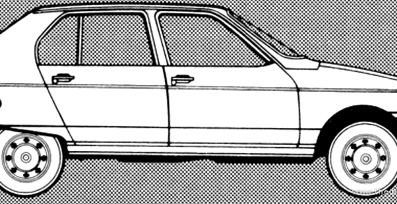 Citroen Visa Special (1981) - Ситроен - чертежи, габариты, рисунки автомобиля