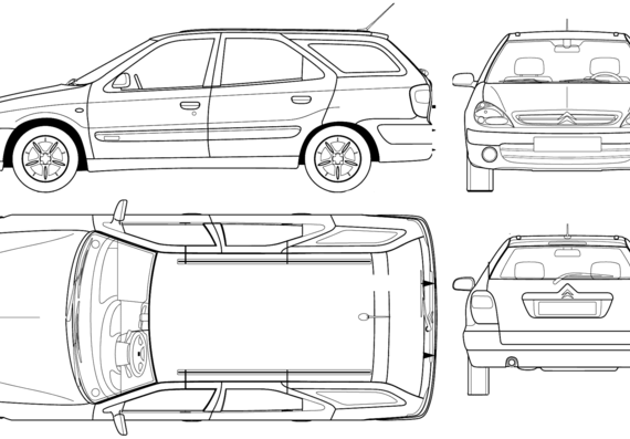 Citroen Xsara Break (2005) - Citroen - drawings, dimensions, pictures of the car