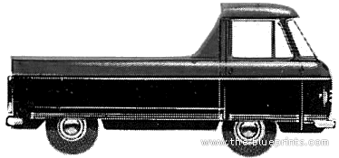 Commer FC .75 ton Pick-up - Коммер - чертежи, габариты, рисунки автомобиля
