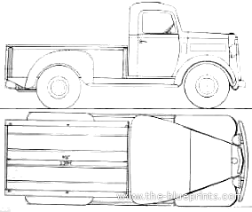 Commer Pick-up (1955) - Разные автомобили - чертежи, габариты, рисунки автомобиля