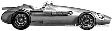 Connaught F1 (1955) - Коннахт - чертежи, габариты, рисунки автомобиля