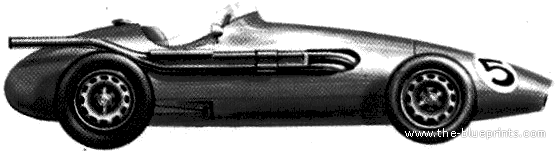 Connaught F1 GP (1955) - Коннахт - чертежи, габариты, рисунки автомобиля