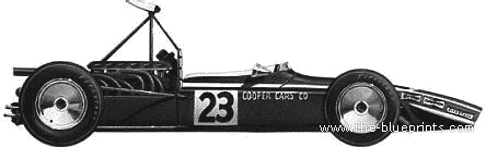 Cooper BRM T86B F1 (1968) - Купер - чертежи, габариты, рисунки автомобиля