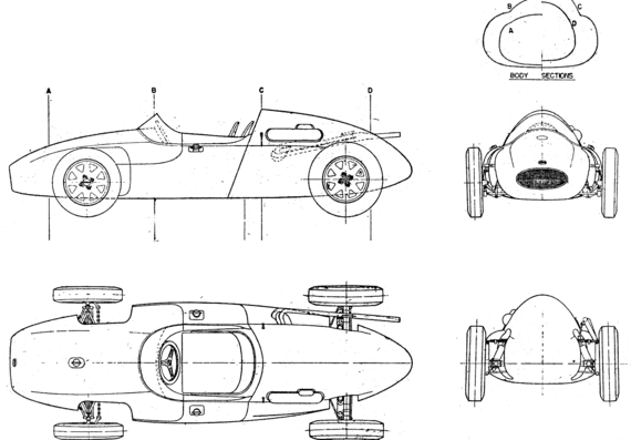 Cooper Climax (1958) - Cooper - drawings, dimensions, pictures of the car