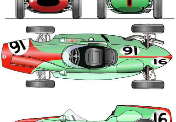 Cooper Climax T51 F1 GP (1960) - Cooper - drawings, dimensions, pictures of the car