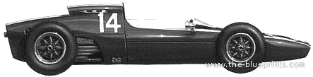Cooper Climax T60 F1 (1962) - Купер - чертежи, габариты, рисунки автомобиля