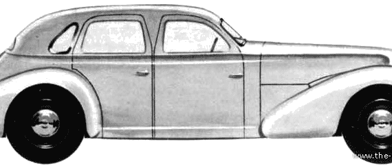 Cord Prototype Sedan (1935) - Корд - чертежи, габариты, рисунки автомобиля