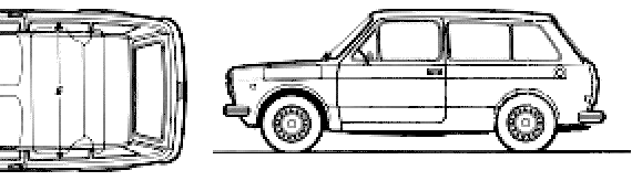 Coriasco - Fiat 127 Familiare - Разные автомобили - чертежи, габариты, рисунки автомобиля
