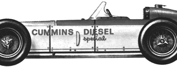 Cummins Diesel Special Indy 500 (1951) - Different cars - drawings, dimensions, pictures of the car