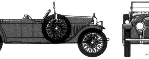 Cunningham V8 (1919) - Разные автомобили - чертежи, габариты, рисунки автомобиля