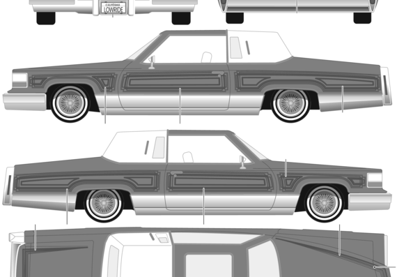 Custom Cadillac Lowrider - Кадиллак - чертежи, габариты, рисунки автомобиля