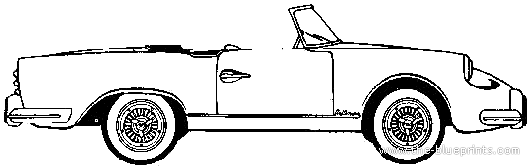 DB Panhard HBR-5 Convertible (1959) - Панхард - чертежи, габариты, рисунки автомобиля