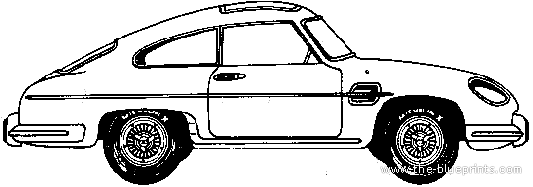 DB Panhard HBR-5 Coupe (1959) - Панхард - чертежи, габариты, рисунки автомобиля
