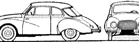 DKW 3=6 Sonderklasse F91 2-Door 1 - ДКВ - чертежи, габариты, рисунки автомобиля