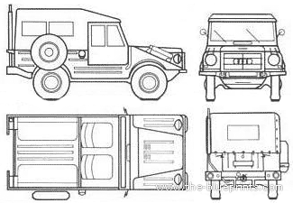 DKW Munga 8 (1962) - ДКВ - чертежи, габариты, рисунки автомобиля