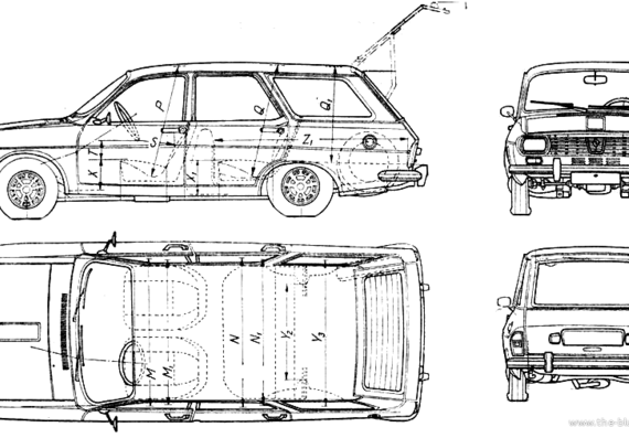 Dacia 1300 Break Combi - Дациа - чертежи, габариты, рисунки автомобиля