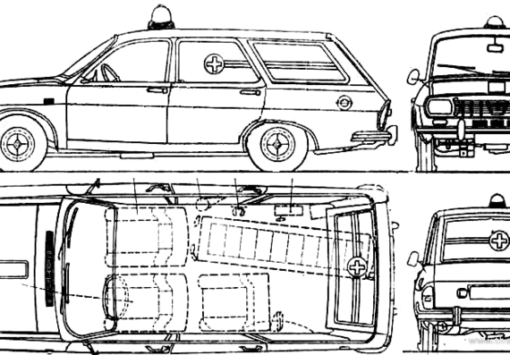 Dacia 1300 S Ambulance - Дациа - чертежи, габариты, рисунки автомобиля