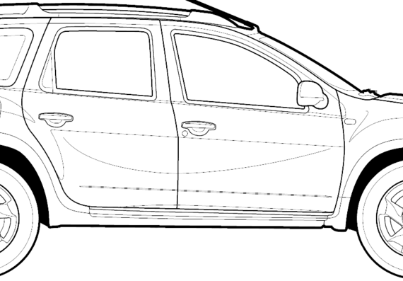 Dacia Duster (2013) - Дациа - чертежи, габариты, рисунки автомобиля